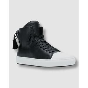 Mens Buscemi Black Leather 125MM High Top Sneakers Shoes US 9/EU 42